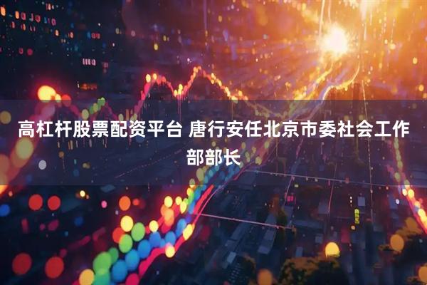 高杠杆股票配资平台 唐行安任北京市委社会工作部部长